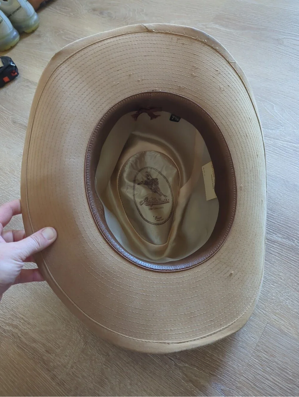 Vintage Larry Mahan Collection Size 7 5/8 Dusty Roads Tanbark Cowboy Duster